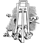 Drunk artist vector illustration